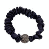Hair High Elastic Rubber Band Rhinestone Rope Hair Ring Hair Accessories(Black)