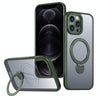 For iPhone 12 Pro Wing Series Gen2 MagSafe Metal Ring Holder Phone Case(Green)