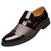 Men Summer Hole Shoe Slip-on Dress Business Shoes, Size:48(Brown Sandals)