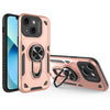 For iPhone 13 Metal Rotating Bracket TPU + PC Magnetic Phone Case(Gold)