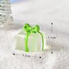 5pcs Christmas Micro Landscape Snowscape Decoration Accessories Christmas Resin Ornament, Style: No.15 Transparent Gift Box Green