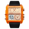 SKMEI 2020 Square Large Dial Triple Movement Men Sports Watch(Amber)