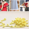 20 Yards Pompom Lace Ribbon Fur Ball Trim For Craft DIY Curtain Home Decorative Clothes Sewing Accessories(Light Yellow)
