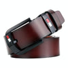 Dandali L8033 Men Retro Casual Antique Pin Buckle Leather Belt Waistband, Size: 125cm(Coffee)