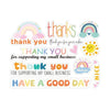 Rainbow Thank You Sticker Gift Box Seal Sticker
