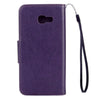 For Galaxy A5 (2017) / A520 Butterflies Love Flowers Embossing Horizontal Flip Leather Case with Holder & Card Slots & Wallet & Lanyard(Dark Purple)