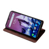 For Alcatel Axel / Lumos Skin Feel Magnetic Horizontal Flip Leather Phone Case(Dark Brown)