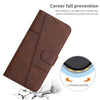For Samsung Galaxy A36 5G Stitching Calf Texture Buckle Leather Phone Case(Brown)