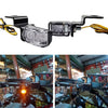 2pcs C-071 Motorcycle Modified LED Turn Signal Handlebar Turn Indicator(Black)
