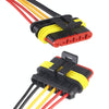 10pcs 6P Car Waterproof Plug Car Connector Plug-In, Length10cm
