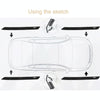 2 Pairs Universal Car Body Rear Bumper Protector Trim Cover Protective Strip Car Body Protective Strip Car Accessories Protective Stickers Car Protective Kit Car Body 4 Angle Protective Cover(White)