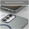 For Samsung Galaxy S23+ 5G MagSafe Frosted Translucent TPU + PC Full Coverage Phone Case(Dark Blue)