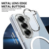For Samsung Galaxy Z Fold6 lce Folding Series MagSafe Integrated Clear PC Phone Case(Silver)