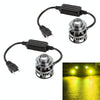 1 Pair H7 27W / DC12V Car Aluminum Alloy LED Headlight (Gold Light)