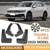 For Volkswagen Tiguan LR-Line 2018-2020 4pcs/Set Car Auto Soft Plastic Splash Flaps Fender Guard