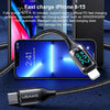 USAMS US-SJ545 U78 Type-C / USB-C to 8 Pin PD Aluminum Alloy Digital Display Fast Charging Data Cable, Length: 1.2m(White)