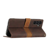 For Samsung Galaxy A26 5G Grid Stitching Leather Phone Case with Lanyard(Brown)