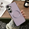 For Samsung Galaxy S25 5G CD Magsafe Magnetic Litchi Texture Phone Case(Purple)
