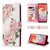 For Samsung Galaxy A04e Bronzing Painting RFID Leather Phone Case(Rose Flower)