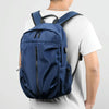 Men Oxford Backpack Business Computer Bag with External USB Port(Navy Blue)