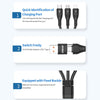 ENKAY 6-in-1 5A USB / Type-C to Type-C / 8 Pin / Micro USB Multifunction Fast Charging Cable, Cable Length:1m(Black)