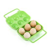 Portable Handle 6 Eggs Plastic Container Egg Storage Box Case(Orange)