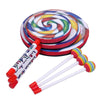 2 PCS Orff Percussion Instrument Parent-Child Teaching Kids Lollipop Drum Early Education Tambourine, Size: 6 Inch