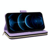 For iPhone 12 Pro Max Nine-card Slots Zipper Wallet Bag Leather Phone Case(Light Purple)