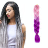 Fashion Color Gradient Individual Braid Wigs Chemical Fiber Big Braids, Length: 60cm(20 Light Pink+Purple Red)