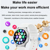 AK53 IP67 BT5.2 1.32inch Smart Watch Support Voice Call / Health Monitoring, Style:Silicone Strap(Silver)