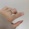Platinum Plated Ladies Vintage Wear Combination Ring, Specification:J2046