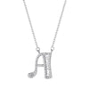 Women Fashion S925 Sterling Silver English Alphabet Pendant Necklace, Style:A