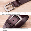 BULL CAPTAIN 01 Pin Buckle Thickened Cowhide Wear-Resistant Belt, Length: 115cm (Smooth Black)