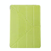 For iPad 9.7 (2018) & iPad 9.7 (2017) & iPad Air Silk Texture Horizontal Deformation Flip Leather Case with Three-folding Holder(Green)