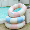 Thickened Outdoor Water Sports Children Swimming Ring, Outer Diameter: 90cm with Handle(Blue Grid)