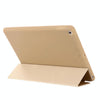 For iPad 10.2 2021 / 2020 / 2019 GEBEI Shockproof Horizontal Flip Leather Case with Three-folding Holder(Gold)