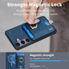 For Samsung Galaxy S25+ 5G Retro Splitable Magnetic Card Bag Leather Phone Case(Blue)
