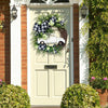 Christmas Ornament Wreath Garland Door Hanger(White)