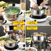 Single Layer 26cm Stainless Steel Thickened Soup Pot Small Stew Pot Induction Gas Stove Universal Pots