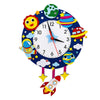 Cartoon Clock Children DIY Handmade Teaching Aids Christmas Decoration(Random Cartoon Style)