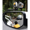 Car Auxiliary Mirror Multi-Function Wide-Angle Rear View Reversing Mirror(White Right)
