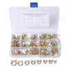 80 PCS Car Spring Clip Fuel Line Hose Clip Water Pipe Air Tube Clamp Fastener, Diameter Range: 6-15mm