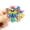 100pcs Butterfly Cartoon Shoe Flower Removable PVC Soft Rubber Cave Shoes Buckle(Purple)