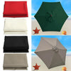 Polyester Parasol Replacement Cloth Round Garden Umbrella Cover, Size: Diameter 2m  6 Ribs(Khaki)