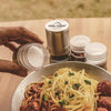 COOL CAMP CF-601 Outdoor Portable Barbecue Picnic Seasoning Bottle Set with Grinder,(Silver)