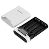 HAWEEL DIY 4 x 18650 Battery (Not Included) 10000mAh Power Bank Shell Box with 2 x USB Output & Display for iPhone, Galaxy, Sony, HTC, Google, Huawei, Xiaomi, Lenovo and other Smartphones(White)