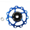 MEROCA Metal Bearings Mountain Bike Road Bike Rear Derailleur Guide Wheel 11T/13T Guide Wheel, Specification:11T, Color:Blue