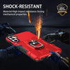 For Samsung Galaxy S24 5G Ring Holder Armor Hybrid Phone Case(Red)