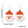 Christmas Element Cartoon Decoration Earrings Shiny Earrings, Spec: Santa Claus