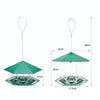 Hanging Wild Bird Feeder, Weatherproof & Collapsible (Green)